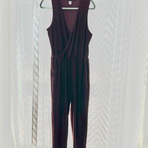 Old Navy Athletics Sleeveless Burgundy Jumpsuit